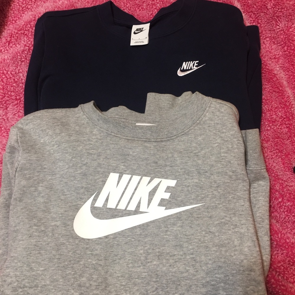 Nike Gray & Navy Crewneck Sweatshirt Set